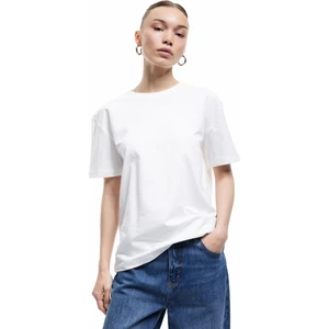 Kısa Kollu Bisiklet Yaka Pamuklu Basic Tişört