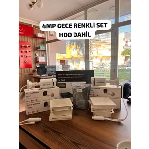 4 Lü Ip Kamera Seti Tak Çalıştır 5MP SESLİ