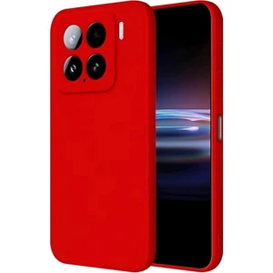 Xiaomi 15 Uyumlu Kılıf Mara Lansman Soft Silikon Içi Kadife Kırmızı