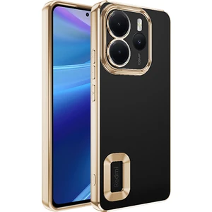 Redmi Note 14 4g Kılıf Kamera Korumalı Logo Gösteren Mkst Omega Kapak - Gold