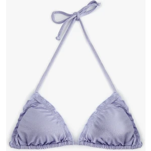 Parlak Fırfırlı Bikini Üstü