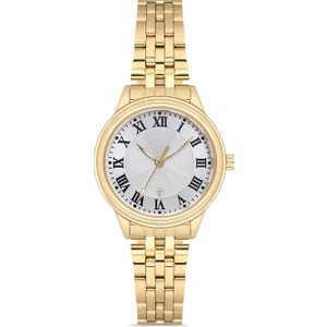 Premium Çelik Kordon Takvimli Kadın Kol Saati