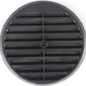 Siyah Panjur Doğalgaz Havalandırma Cam Menfezi Kapağı Ultrasonik Özel Plastik Dışø18-Cam Delik Ø16CM