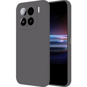 Xiaomi 15 Pro Uyumlu Kılıf Mara Lansman Soft Silikon Içi Kadife Gri