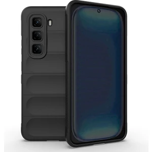 Infinix Hot 50 4g Kılıf Esnek Tpu Oyuklu Arka Yüzey Tasarımlı Mkst Etnik Silikon Kapak - Siyah