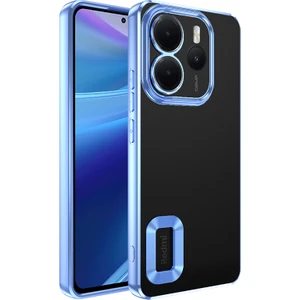 Redmi Note 14 4g Kılıf Kamera Korumalı Logo Gösteren Mkst Omega Kapak - Sierra Mavi