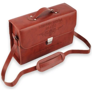 Kuranı Kerim Orta Boy 30 Cüz Kahverengi Çanta Kare Kodlu