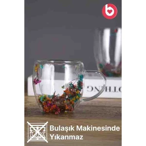 Çift Cidarlı Çiçekli Kupa