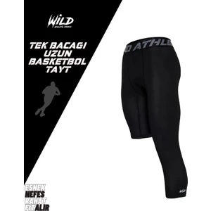Basketbol Tek Bacak Uzun 3/4 Spor Tayt Sol Uzun