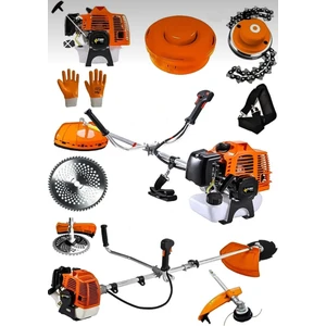 Amerikan 1100 4x4 Yakıt Tasarrufu Turbo Motorlu Yan Tipi Benzinli Ot Çalı Çim Biçme Tırpanı Makinesi