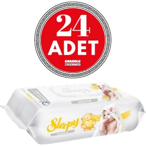 Sensitive Islak Mendil 90 Yaprak 24 Adet