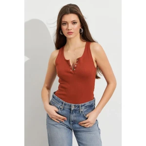 Kadın Tarçın Patlı Kaşkorse Bluz MK02