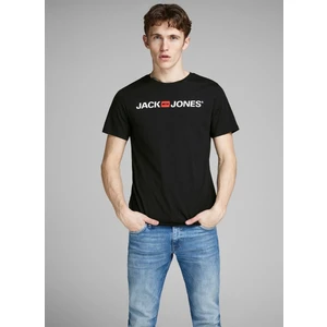 Jack & Jones Erkek BLACK T-Shirt