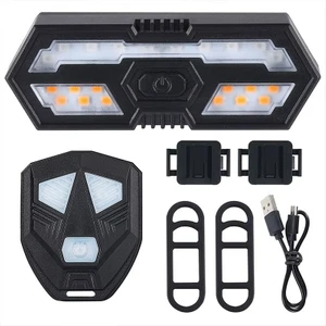 Uzaktan Kumandalı Bisiklet Stop Lambası – LED Sinyalli, Su Geçirmez, USB Şarjlı, Alarm Sesli 5m Arka Lamba