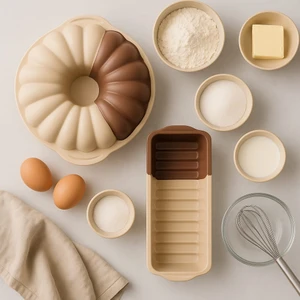 Silikon Yuvarlak Kek Kalıbı ve Baton Kek Kalıbı Ikilisi