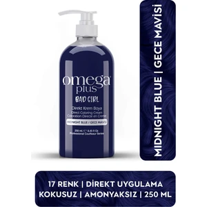 Omega Plus Bad Girl Gece Mavisi Geçici-Renkli Amonyaksız Saç Boyası 250 ml