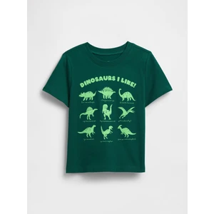 Erkek Bebek Koyu Yeşil Gap Logo Grafikli T-Shirt