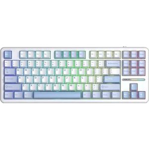 F87 Pro Mekanik Rgb Tkl Graywood V3 Switch Kablosuz Makrolu Hot Swap Klavye Buz Mavi
