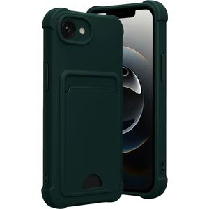 iPhone 16E Kılıf Kamera ve Köşe Korumalı Kartlıklı Cüzdanlı Yumuşak Silikon Kartvizit Bölmeli Içi Kadife Süet Kapak