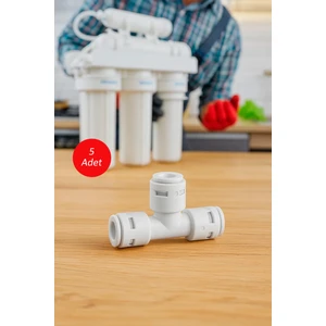 Su Arıtma Cihazı T Bağlantı Nipeli 6 mm Hortum Quick Geçmeli