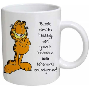 Meltem Design Yamuk Insanlara Tahammülü Olmayan Garfield Baskılı Seramik Kupa