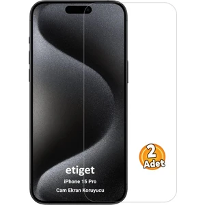 iPhone 15 Pro Ekran Koruyucu 9h Temperli Cam (2 ADET)