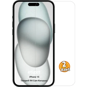 iPhone 15 Ekran Koruyucu 9h Temperli Cam (2 ADET)