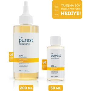 The Purest Solutions Siyah Nokta Karşıtı Salisilik Asit Tonik Cilt Bakım Seti: 200 ml + 50 ml Tanışma  Boy