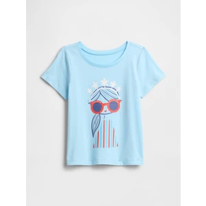 Kız Bebek Açık Mavi Babygap Grafik T-Shirt