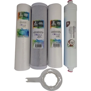 Açık Kasa Su Arıtma Cihazı 4 Lü Ön Filtre Seti + Filtre Açma Anahtarı