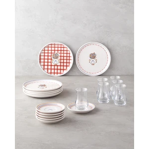 Clara Seramik Pasta Seti 18 Parça 6 Kişilik Renkli