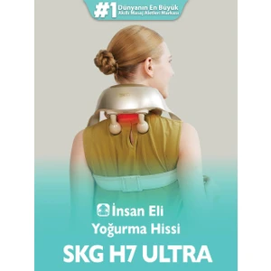 H7 Ultra Boyun ve Omuz Masaj Aleti, Insan Elini Simüle Eden Yoğurma Hissiyatı, Geleneksel Shiatsu Masaj Terapisi, Fototerapi, Yoğurucu Derin Doku Masajı, Termoterapi