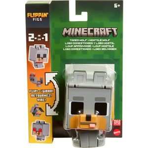Minecraft Flippin Figs 2si1 Arada Evcil ve Saldırgan Kurt Figürü JCN22