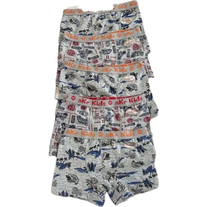 Erkek Çocuk Likralı Desenli Boxer 5li Paket