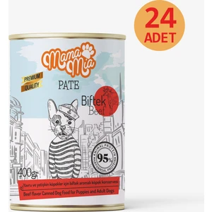 Biftekli Köpek konservesi 400 gr x 24 Adet