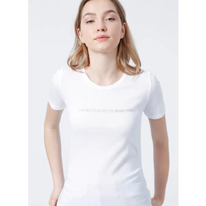 United Colors Of Benetton Benetton Yazılı Basic Tshirt