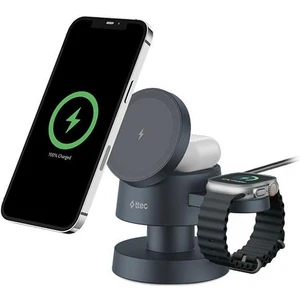 Aircharger Quattro Mini Magsafe Uyumlu 4’ü 1 Arada iPhone + Apple Watch + Airpods LED Aydınlatm