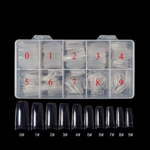 Protez Tırnak Numaralı Şeffaf TIPS-500'LÜ Yarım Ay Tips