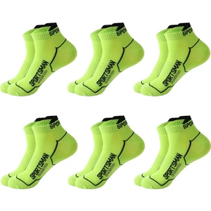 Ghassy Co. 6 Çift Nefes Alabilen Ter Emici Koşu Futbol Fitness Antrenman Için Erkek Kısa Spor Çorap