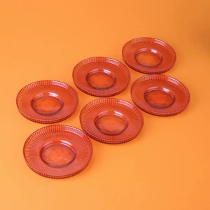 Kitchen 6'lı Çay Tabağı - Amber - 12 cm