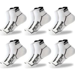 Ghassy Co. 6 Çift Nefes Alabilen Ter Emici Koşu Futbol Fitness Antrenman Için Erkek Kısa Spor Çorap