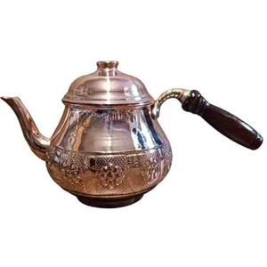 Bakır Semaver Demliği Ahşap Sap