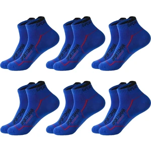 Ghassy Co. 6 Çift Nefes Alabilen Ter Emici Koşu Futbol Fitness Antrenman Için Erkek Kısa Spor Çorap