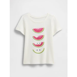 Kız Bebek Beyaz Babygap Grafik T-Shirt