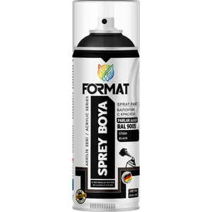 Format Siyah Akrilik Sprey Boya ( Parlak ) 400 mL
