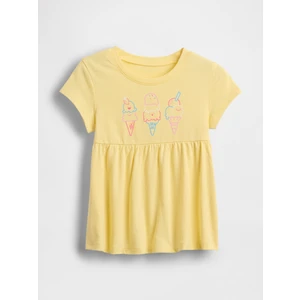 Kız Bebek Sarı Bebek & Küçük Çocuk Babydoll Tunik Üst