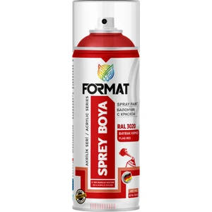 Format Kırmızı Akrilik Sprey Boya (Bayrak Kırmızı) 400 mL