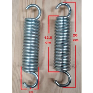 Yapa Yavuzpaşalar 7 mm Çelik 2li Salıncak Yayı - Ekstra Uzun - 17 Boğum - 20 cm - Galvanizli - Düz Kancalı