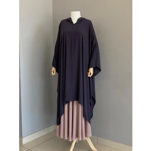 Medine Ipeği Kapüşonlu Yazlık Panço