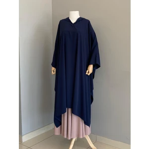 Medine Ipeği Kapüşonlu Yazlık Panço